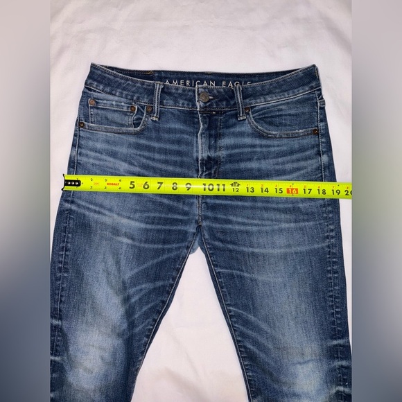 American Eagle Size 31/30 Dark Wash Next Level Airflex Athletic Skinny Jeans - Picture 3 of 9